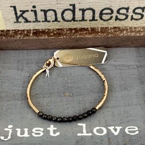 🆕Gorjana Power Gemstone Cuff Bracelet Gold and Pyrite